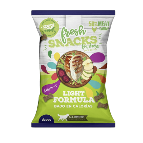 Fresh Low Grain Pollo Light Snack Semihumedos 70gr Para Perros