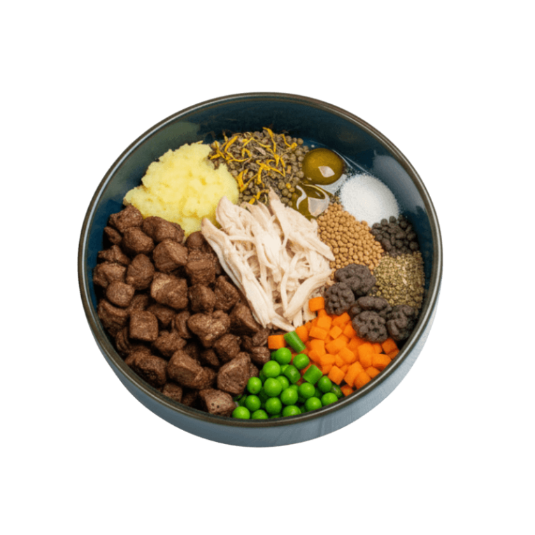 Ingredientes del pienso Anlú Cordero y Pollo para perro, con cordero hidrolizado, condroprotectores, Omega 3 y hierbas naturales.