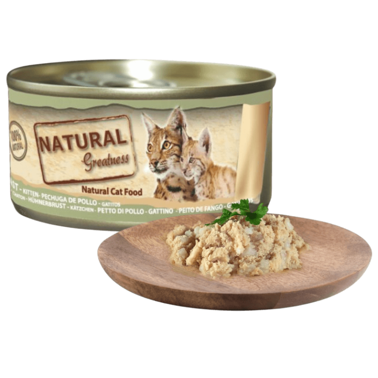 Comida húmeda de pechuga de pollo para gatitos y gatos senior sin dificultad para masticar