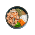 Ingredientes del pienso Anlú de Pescado para perro, con salmón, atún, sardinas, Omega 3, condroprotectores y vegetales frescos.