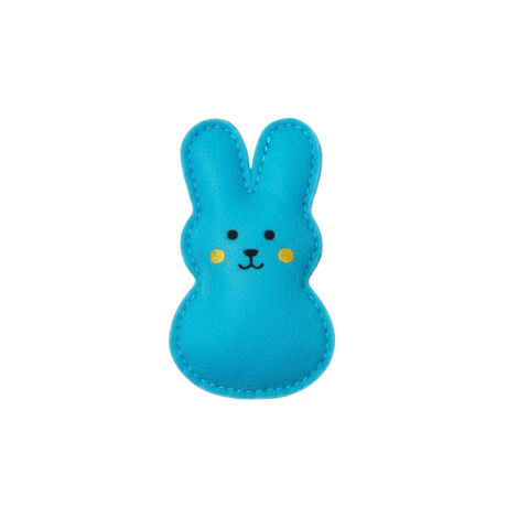 Juguete de fieltro suave con forma de conejo azul para gato, relleno de Catnip para morder y patear, fomenta la actividad felina.