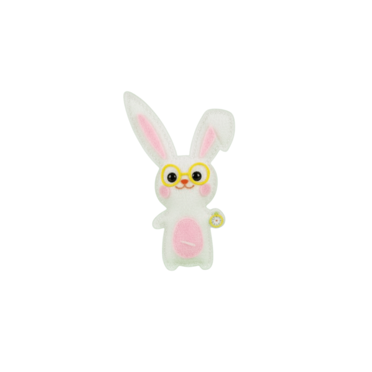 Juguete de peluche suave con forma de conejo blanco y rosa para gato, relleno de Catnip para estimular la caza y el juego.