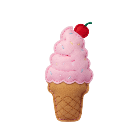 Juguete Gato Helado Fresa Cereza Peluche Catnip Hierba Gatera Divertido