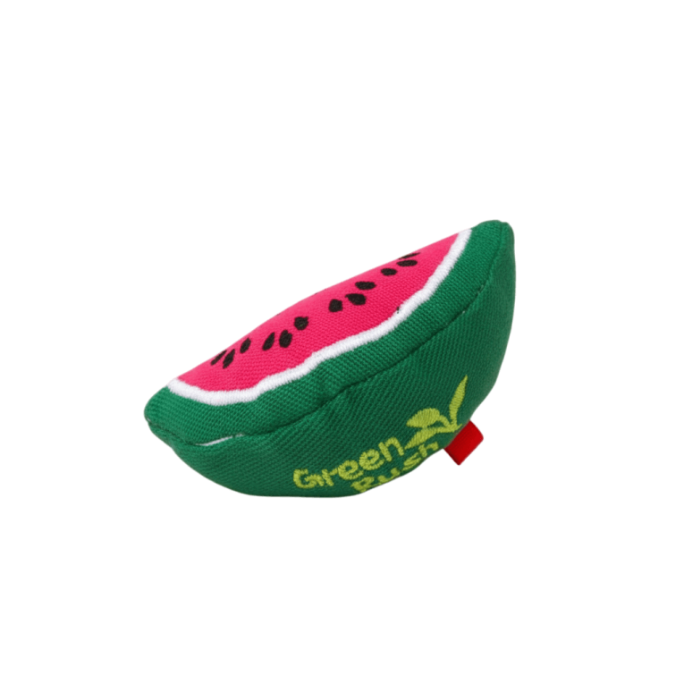 Juguete Vivadog de peluche con forma de rodaja de sandía, relleno de catnip para gatos.