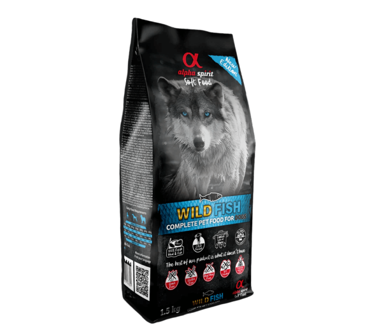 Pienso Soft Pescado Perro Alpha Spirit Wild Fish. Alimento semihúmedo.