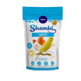 Bolsa de alimento completo Shambi (Dapac) Mixtura EXTRA para Canarios, con la imagen de un canario amarillo y uno anaranjado.