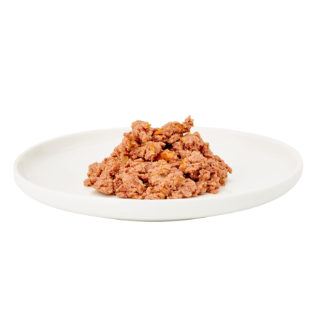 Lata de Comida Húmeda MjAMjAM de Pollo con Zanahorias para gatos, con textura paté y receta sin cereales.