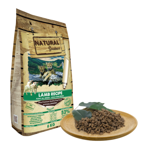 Pienso Natural Greatness cordero hipoalergénico para cachorros y perros de raza mini sin cereales 6kg