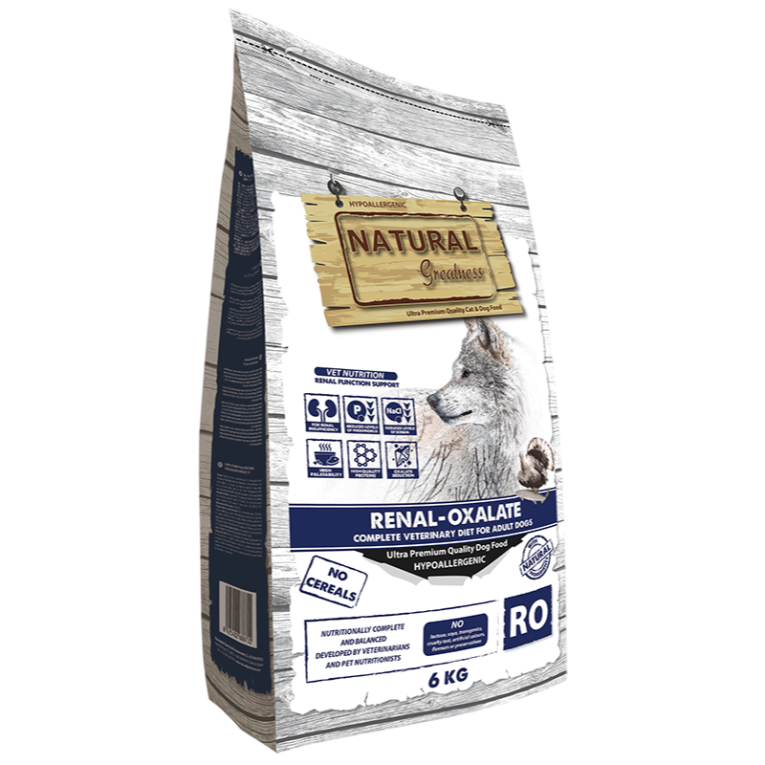 Pienso Natural Greatness Renal Oxalate para perro con insuficiencia renal o cálculos de oxalato sin cereales