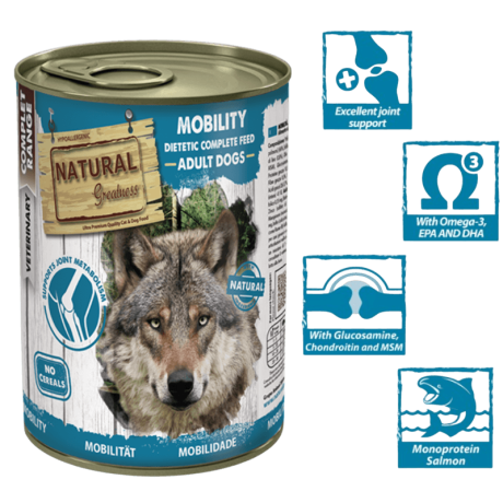 Comida húmeda para perros con osteoartritis, dolor articular y problemas de movilidad lata 400g