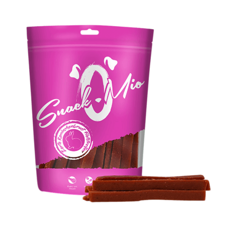 SnackOMio Tiras de Pechuga de Conejo 70g Para Perros y Gatos