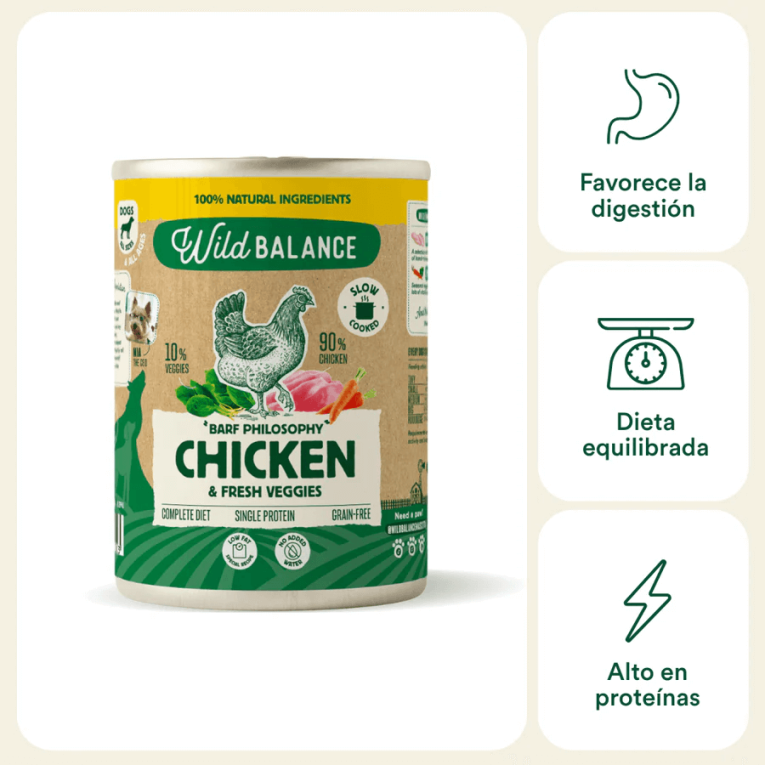 beneficios comida natural de pollo alta en proteinas para perros