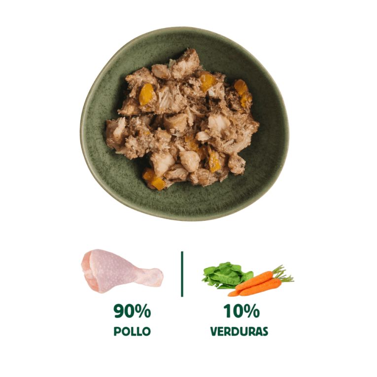 infografia ingredientes pollo entero pechuga zanahoria y espinacas wild balance