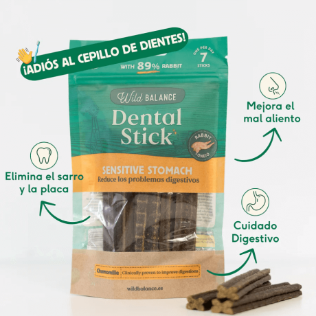 Wild Balance Stick Dental de Conejo Estómagos Sensibles Para Perros