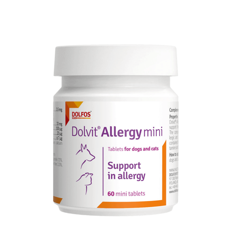 Dale a tu perro pequeño o gato el alivio natural y duradero que necesita con Dolvit Allergy Mini 60 comprimidos, ¡el aliado perfecto contra las alergias! En Anlú, nos encanta ver a tus peludos sanos y felices. ❤️