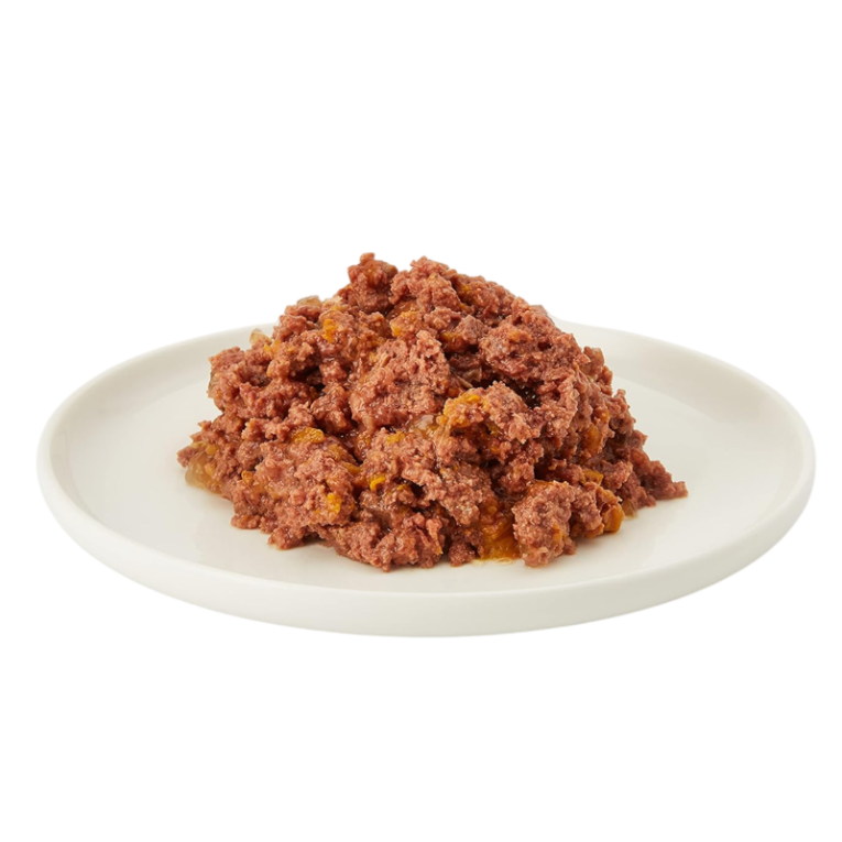 Lata de Comida Húmeda MjAMjAM de Caballo con Calabaza para gatos, con textura paté y receta sin cereales.