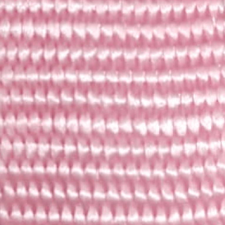 Detalle de la cinta de nylon color Flamingo (rosa pálido) de alta resistencia para el arnés anti-escape de 3 puntos en perros