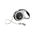 Correa extensible Flexi New Comfort de cinta negra, 8 metros, para perros grandes hasta 50 kg
