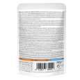 Etiqueta trasera con la composición nutricional del paté de pollo para el desarrollo del cachorro