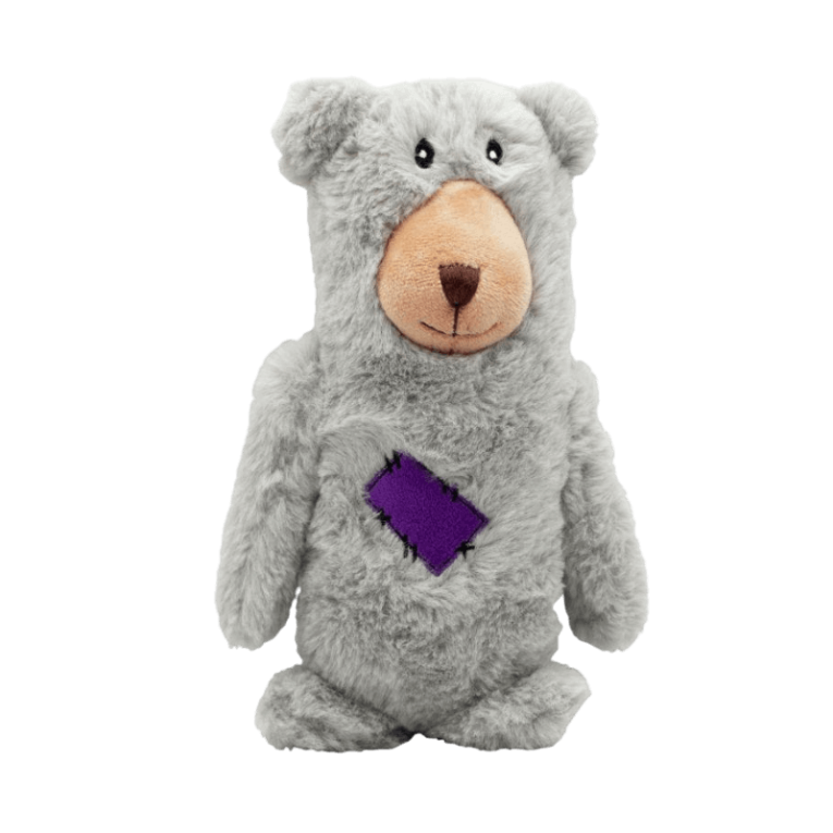 Peluche Oso Perro Sonido Bubimex 27cm. Juguete suave anti-estrés para morder y acurrucarse.