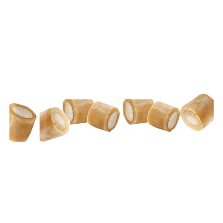 Pack de 3 snacks cremosos para perro sabor Pollo y Salmón. Ideal como premio de entrenamiento o suplemento hidratante para perros pequeños y cachorros.