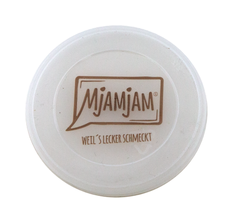 Tapas Silicona Latas 800 MjAMjAM. Tapa blanca para conservación de alimento húmedo.