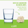 Gráfico de la arena Catit Go Natural con ratio de absorción de hasta 300% de su propio peso