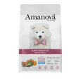 Pienso Amanova Salmón Puppy para cachorros sensibles. Salmón fresco y sin cereales.