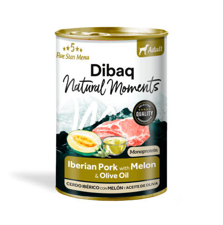 Dibaq Natural Moments 5 Star Cerdo Ibérico con Melón 380g Paté Para Perros