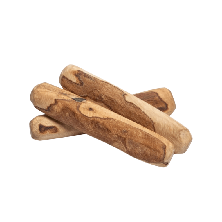 Madera Olivo Mordedor Perro en pila. Palo de madera natural resistente para masticación y limpieza dental.