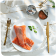 MjAMjAM Filete Salmón Gato 80g, alimento complementario gourmet con filetes de salmón.