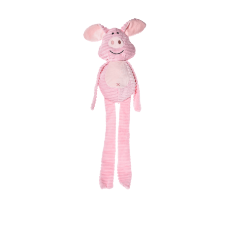Peluche Cerdo XXL Sonido de 89cm. Juguete de felpa rosa para perros grandes.