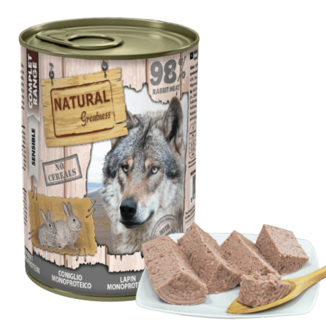 Natural Greatness Conejo Monoproteico Paté Para Perros