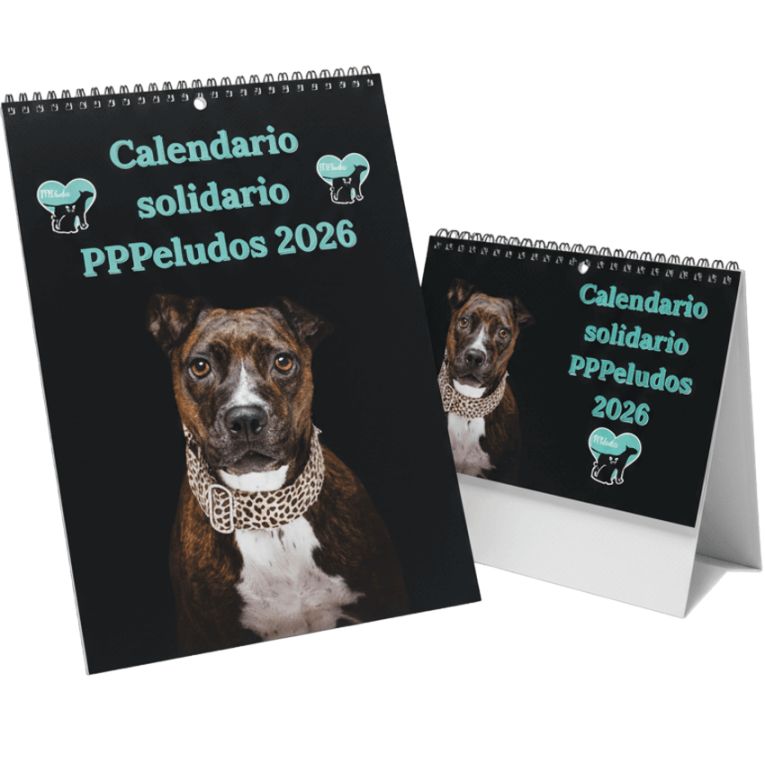 pack calendario solidario 2026 pared y sobremesa pppeludos toledo ayuda animal