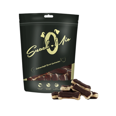 SnackOMio Huesitos de Caballo y Ternera 120gr Para Perros