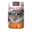 Leonardo Drink Beauty Gatos sopa de pollo para hidratación y brillo del pelo 40g.