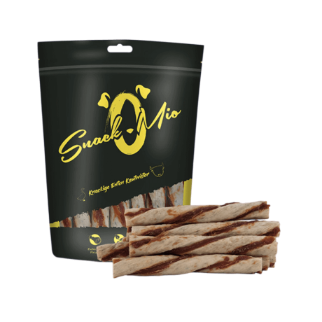 SnackOMio Twisters de Pato y Ternera 200gr Para Perros