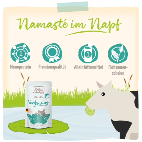 Iconos nutricionales MjAMjAM Wellness Digestión: Monoproteico y Cáscaras de psyllium.