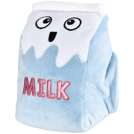 Juguete 2 en 1 Peluche Brick de Leche con Galleta sorpresa Premier DOG (19 cm) Para Perros