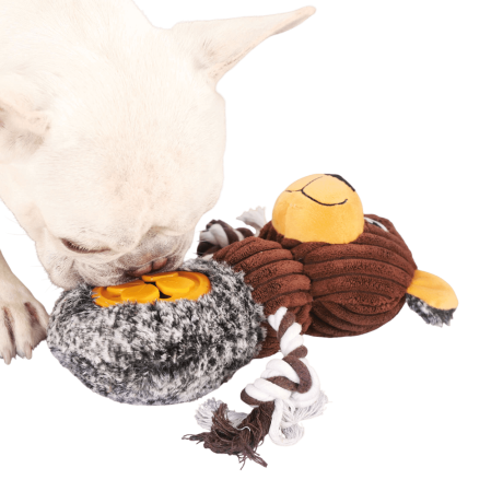 Detalle de la barriga del juguete Animal Bear de Premier DOG donde se esconden snacks para perros en Anlú.