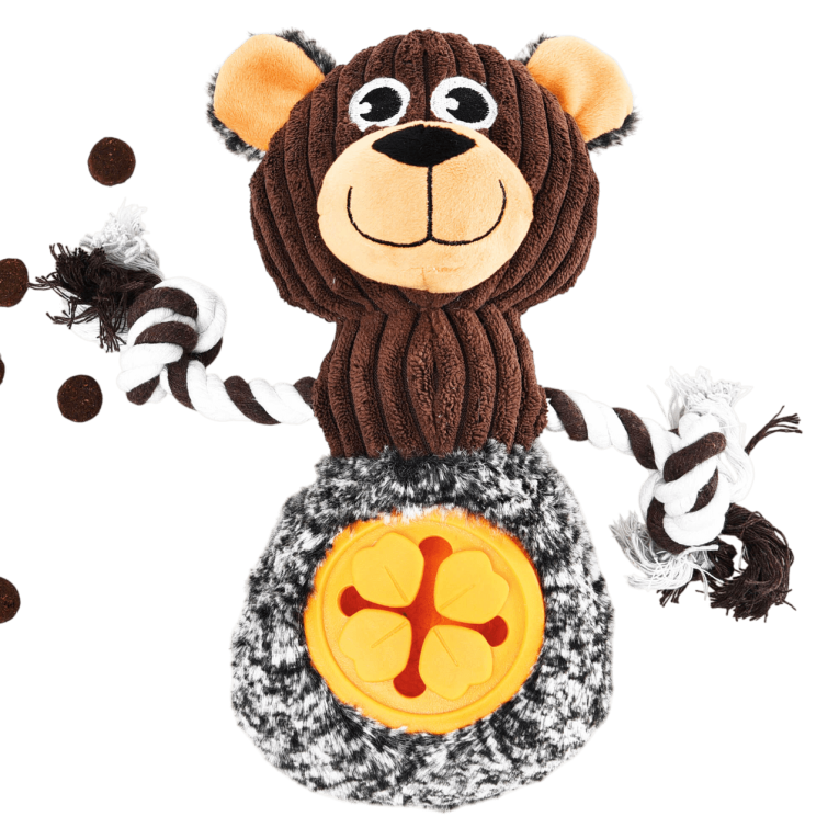 Juguete para perro con forma de oso marrón extra resistente de 31 cm serie Premier DOG en Piensos Anlú.