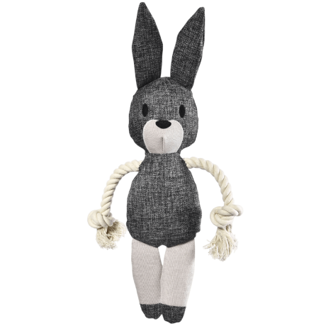 Juguete Conejo ECO XT-DOG de material reciclado con cuerdas (10 cm) Para Perros