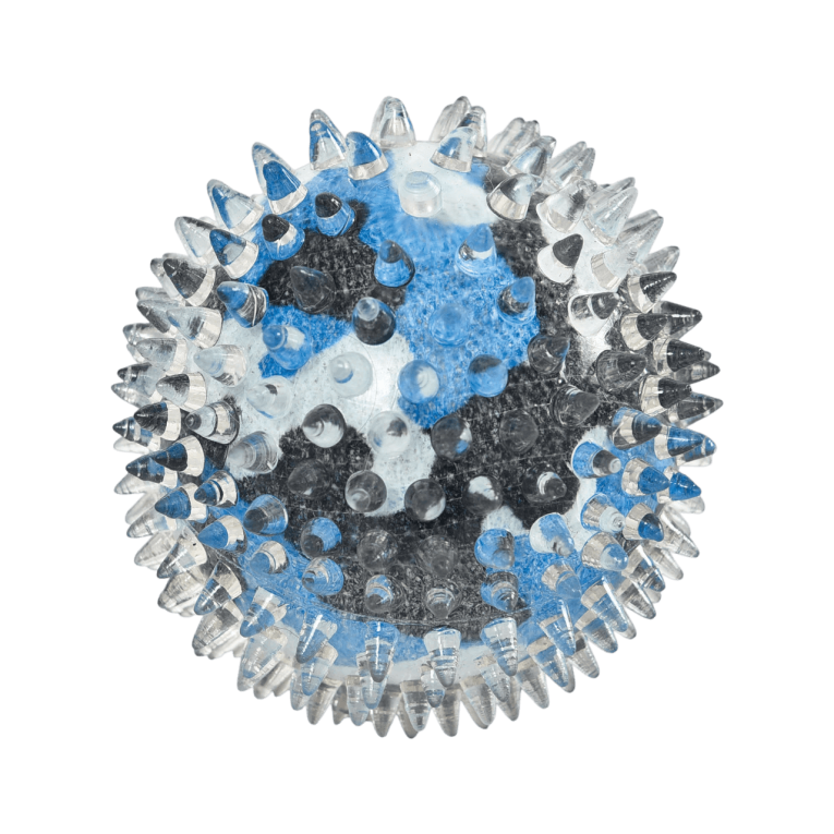 Pelota para perro con diseño de bomba militar camuflaje azul serie XT-DOG de 7,5 cm en Anlú.