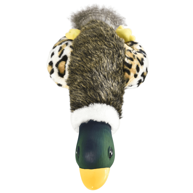 Juguete para perro con forma de pato realista de 40 cm con cabeza de látex y cuerpo de peluche serie Premier DOG en Anlú.