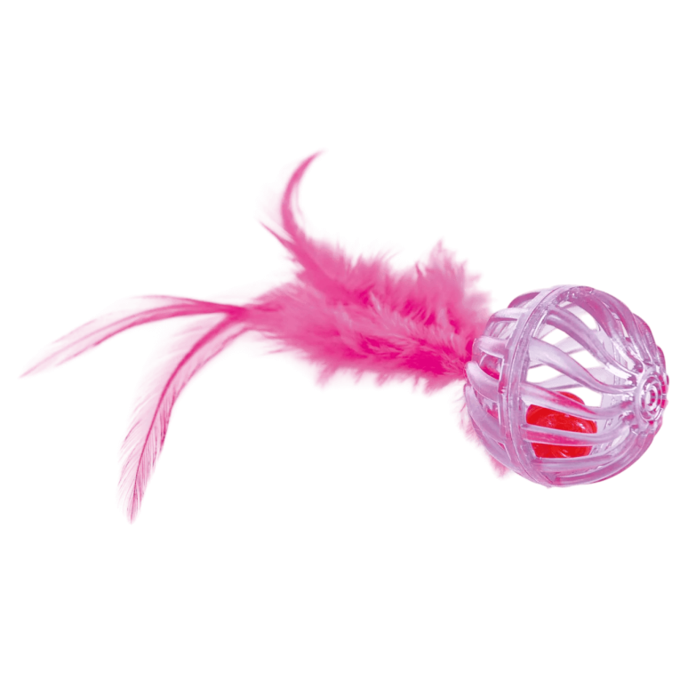 juguete_pelotas_pluma_premier_cat_4cm_rosa