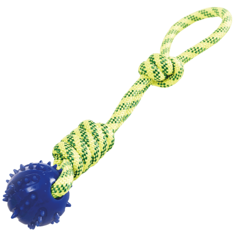 Tirador con pelota plástica dental XT-DOG (41 cm) Para Perros