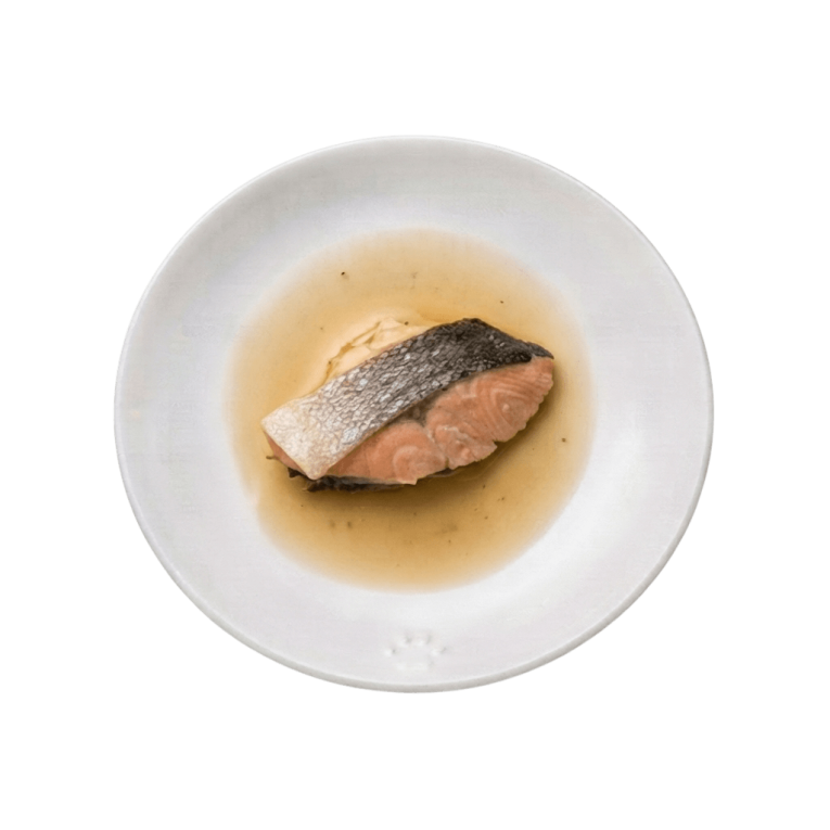 Filete de salmón al vapor para perro y gato