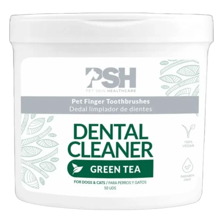 PSH Dental Cleaner Dedales Limpiadores de Dientes con Té Verde 50 Dedales Para Perros y Gatos