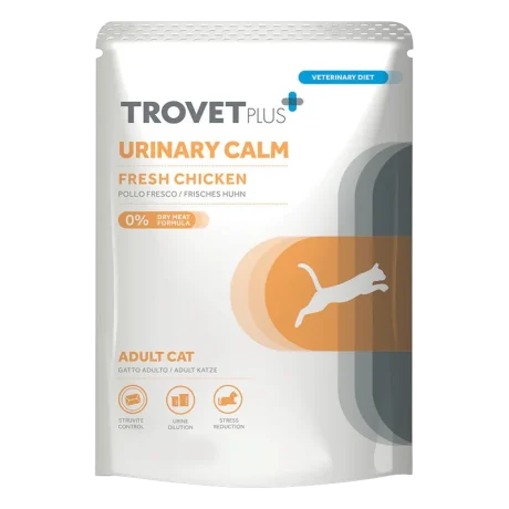 Trovet Plus Urinary Calm: Alimento Húmedo Urinario 85gr para Gatos con Pollo
