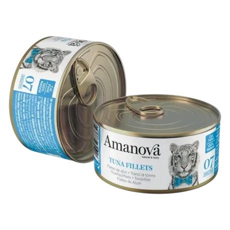 Amanova Filetes de Atún en caldo 70gr Para Gato